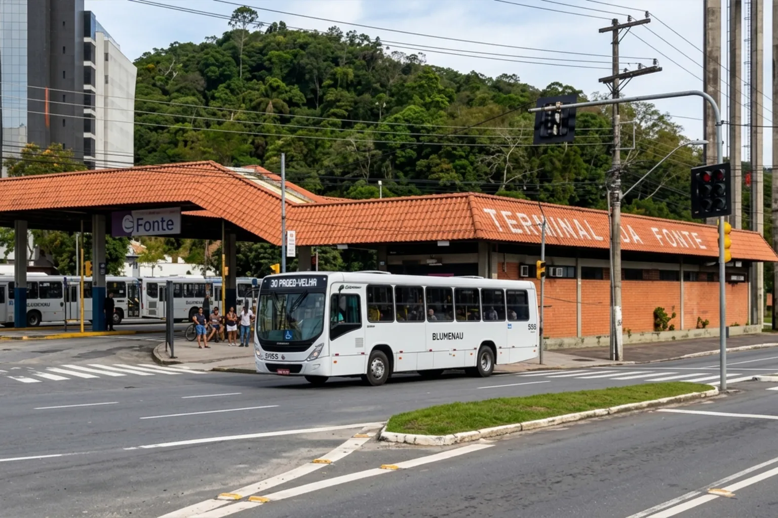 Terminal da Fonte, na Rua Amazonas, bairro Garcia, Blumenau